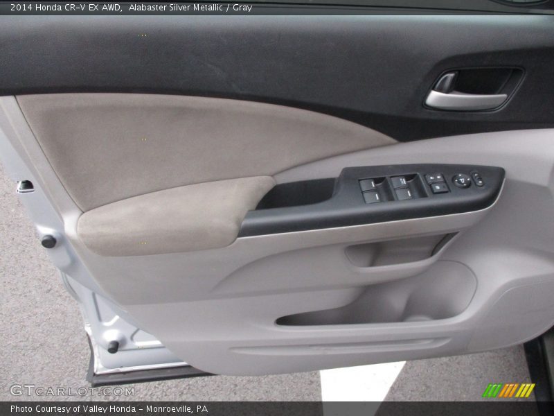 Alabaster Silver Metallic / Gray 2014 Honda CR-V EX AWD