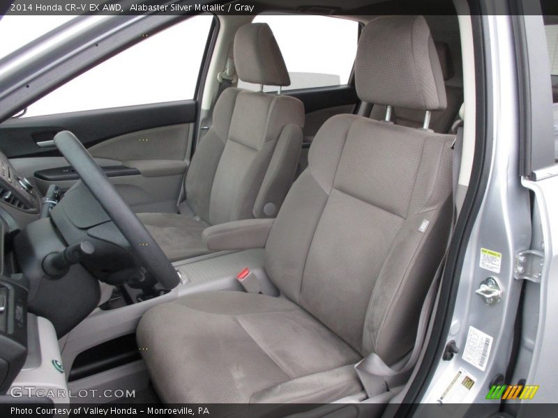 Alabaster Silver Metallic / Gray 2014 Honda CR-V EX AWD