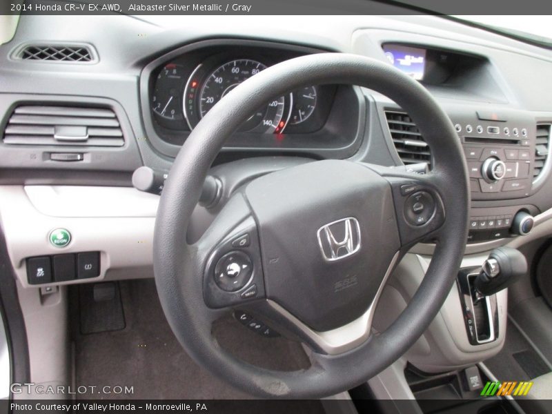 Alabaster Silver Metallic / Gray 2014 Honda CR-V EX AWD