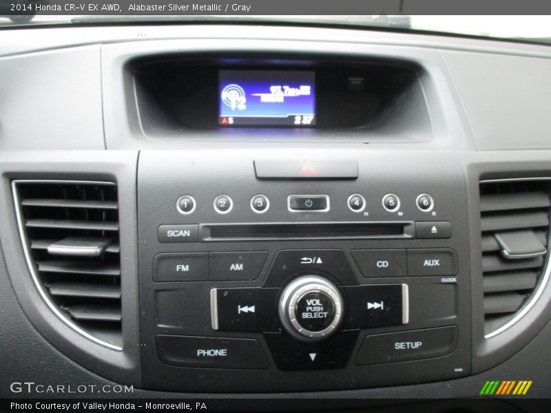 Alabaster Silver Metallic / Gray 2014 Honda CR-V EX AWD