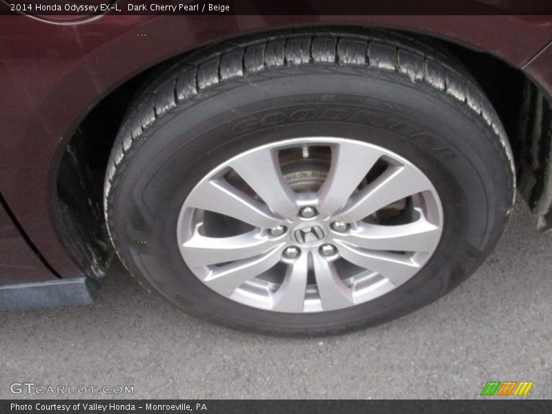 Dark Cherry Pearl / Beige 2014 Honda Odyssey EX-L