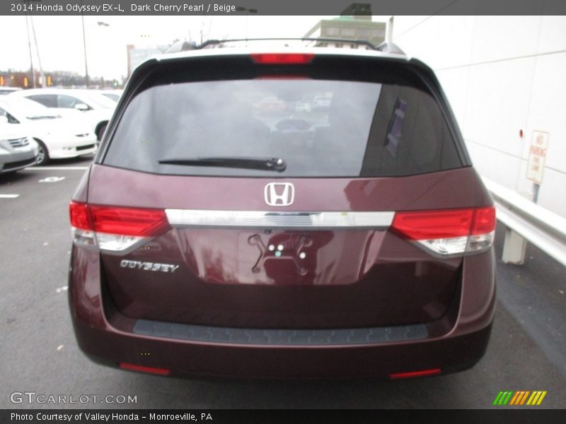 Dark Cherry Pearl / Beige 2014 Honda Odyssey EX-L