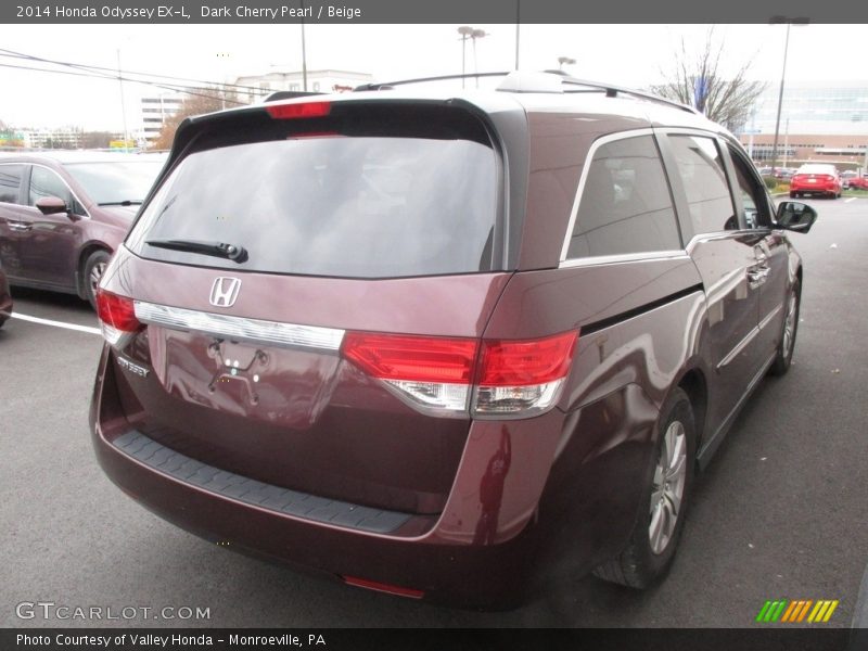 Dark Cherry Pearl / Beige 2014 Honda Odyssey EX-L