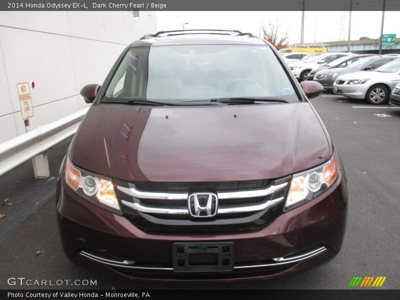 Dark Cherry Pearl / Beige 2014 Honda Odyssey EX-L