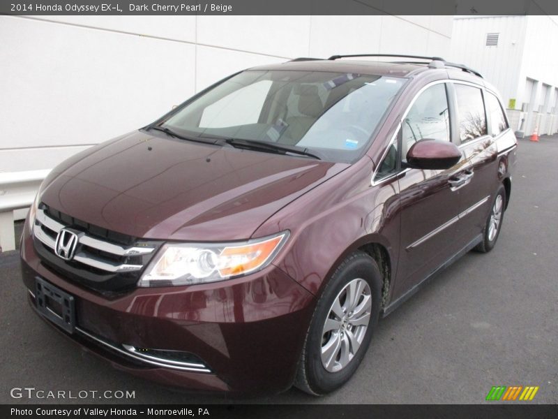 Dark Cherry Pearl / Beige 2014 Honda Odyssey EX-L