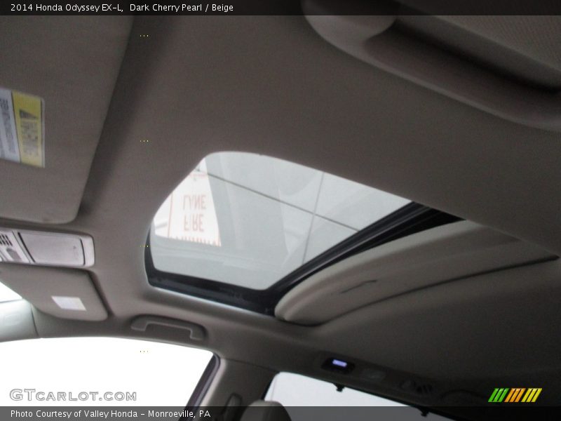 Dark Cherry Pearl / Beige 2014 Honda Odyssey EX-L