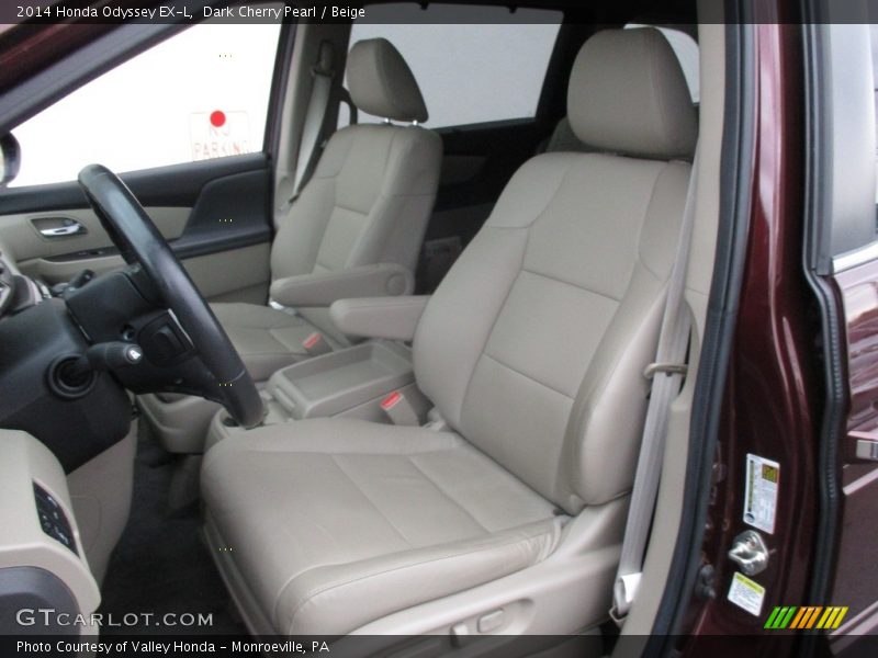 Dark Cherry Pearl / Beige 2014 Honda Odyssey EX-L