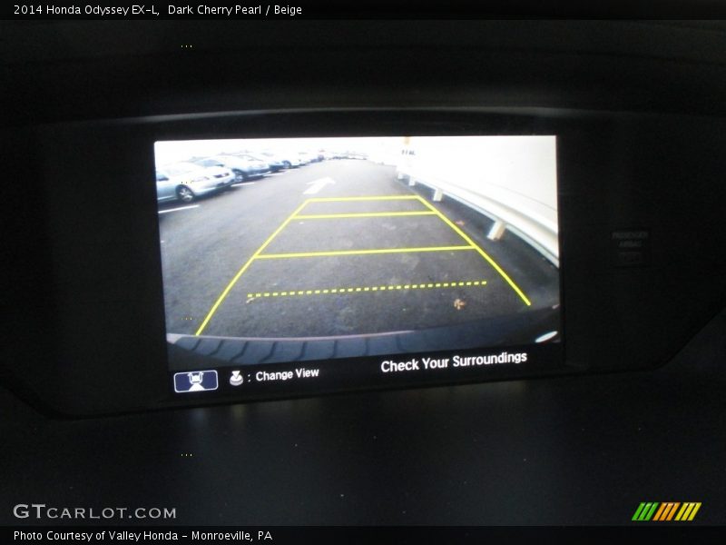 Dark Cherry Pearl / Beige 2014 Honda Odyssey EX-L