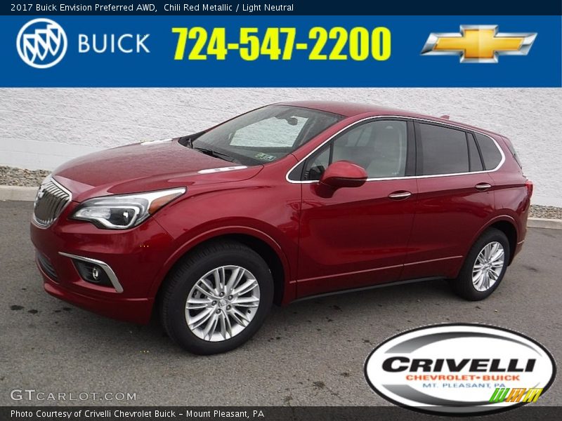 Chili Red Metallic / Light Neutral 2017 Buick Envision Preferred AWD