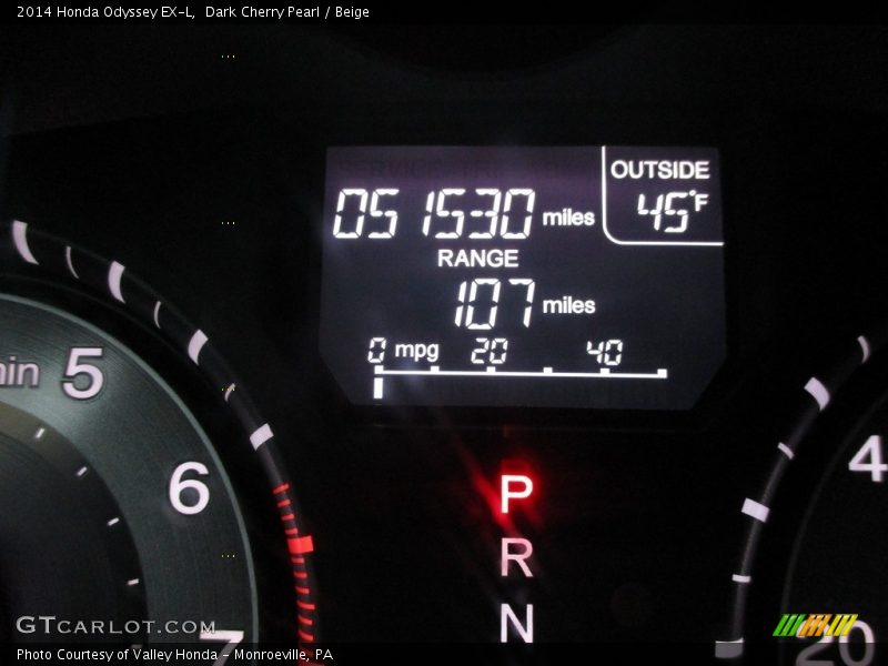 Dark Cherry Pearl / Beige 2014 Honda Odyssey EX-L