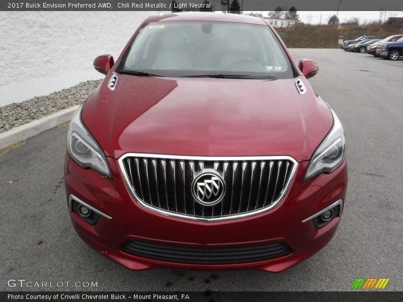 Chili Red Metallic / Light Neutral 2017 Buick Envision Preferred AWD