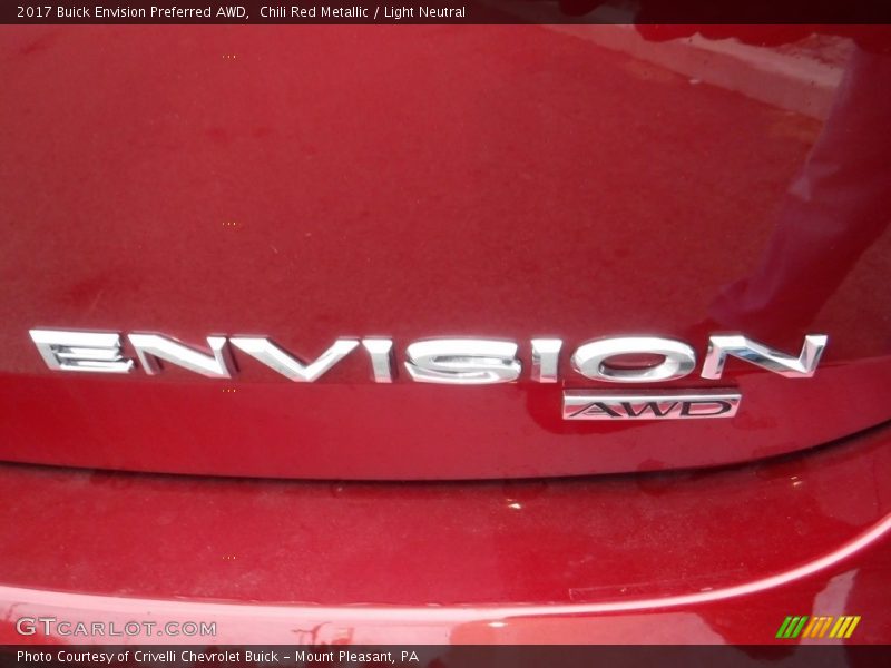 Chili Red Metallic / Light Neutral 2017 Buick Envision Preferred AWD