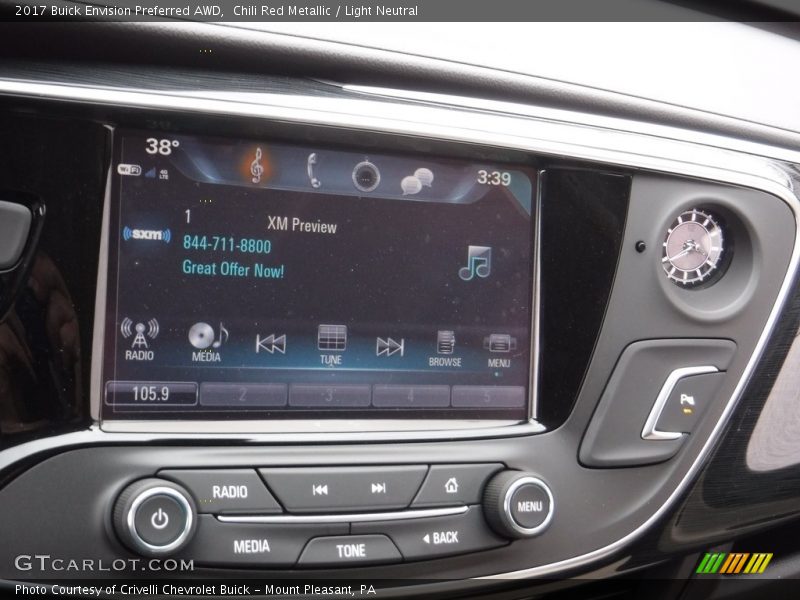 Chili Red Metallic / Light Neutral 2017 Buick Envision Preferred AWD