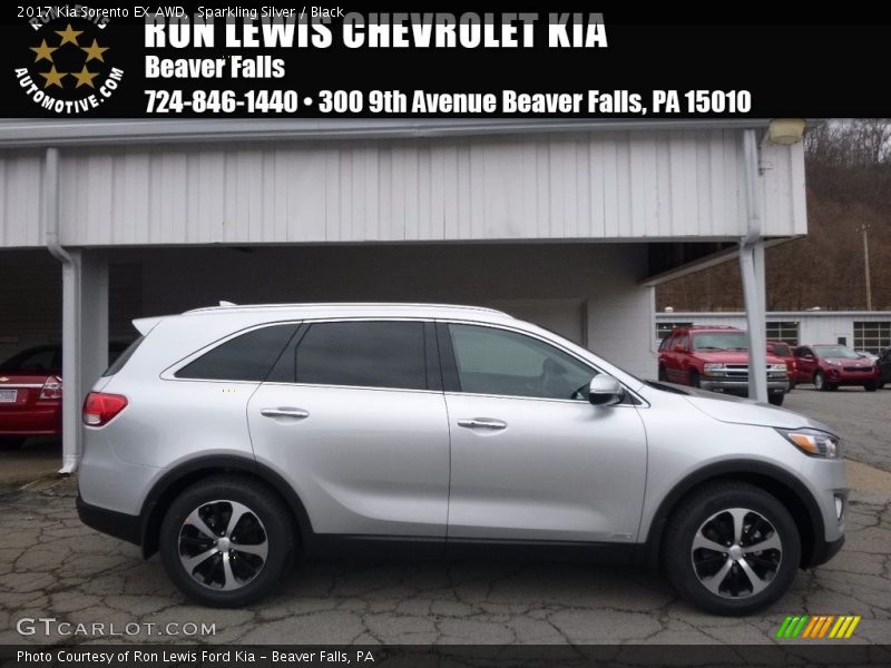 Sparkling Silver / Black 2017 Kia Sorento EX AWD