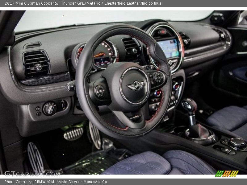 Thunder Gray Metallic / Chesterfield Leather/Indigo Blue 2017 Mini Clubman Cooper S