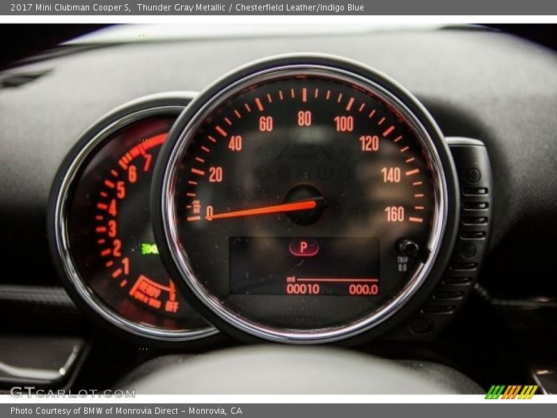 Thunder Gray Metallic / Chesterfield Leather/Indigo Blue 2017 Mini Clubman Cooper S