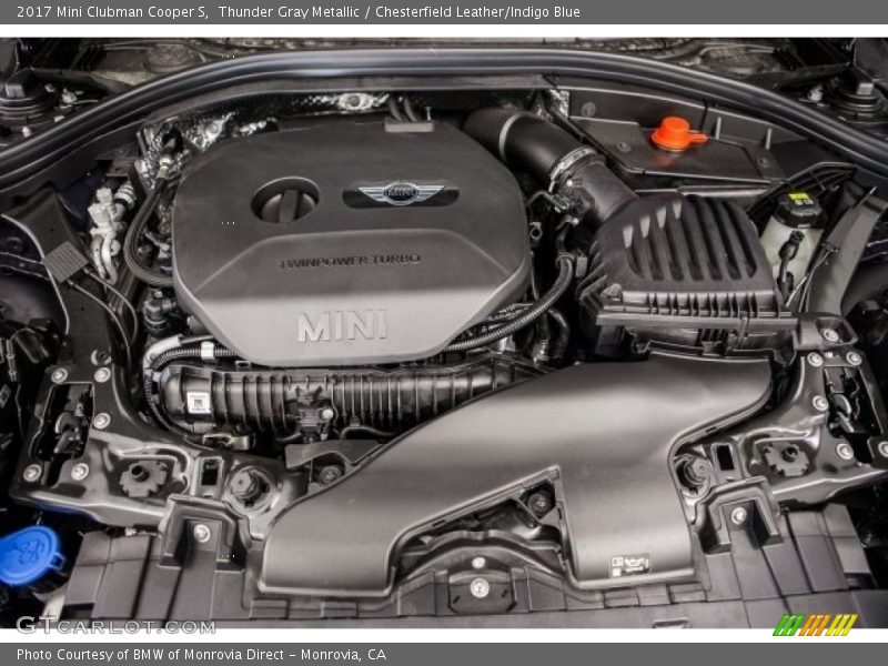 Thunder Gray Metallic / Chesterfield Leather/Indigo Blue 2017 Mini Clubman Cooper S