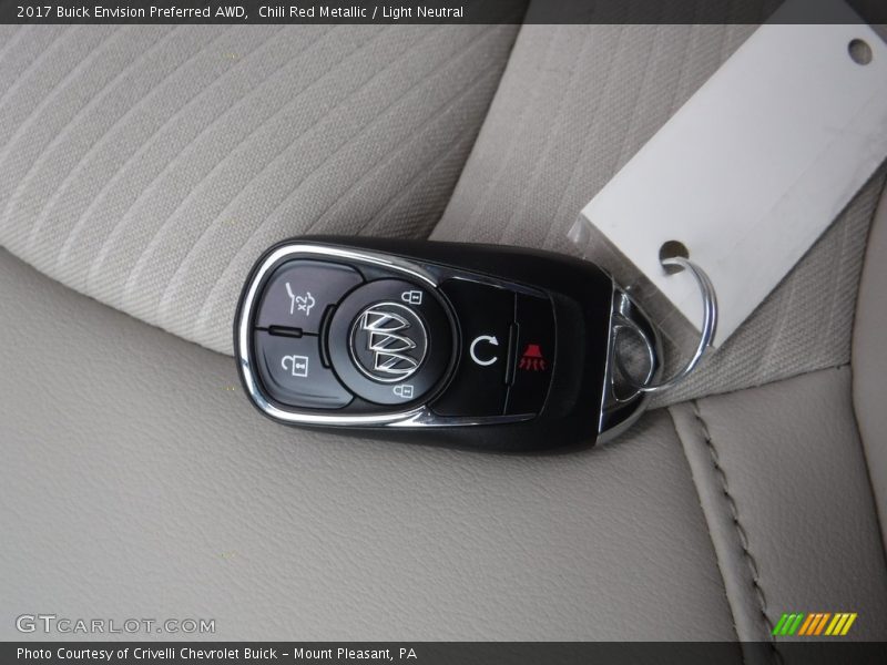 Chili Red Metallic / Light Neutral 2017 Buick Envision Preferred AWD
