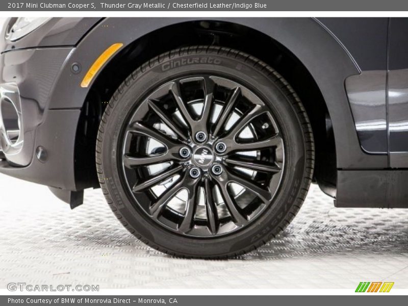Thunder Gray Metallic / Chesterfield Leather/Indigo Blue 2017 Mini Clubman Cooper S
