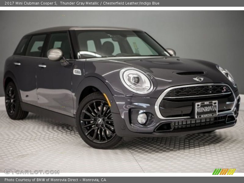 Thunder Gray Metallic / Chesterfield Leather/Indigo Blue 2017 Mini Clubman Cooper S