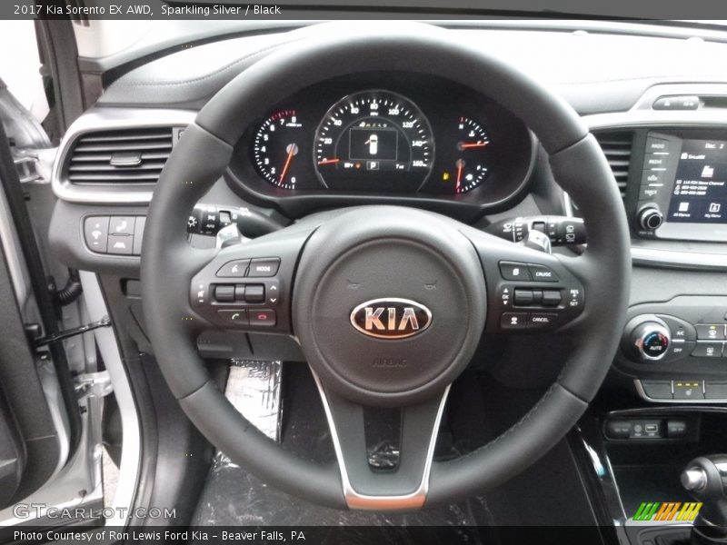 Sparkling Silver / Black 2017 Kia Sorento EX AWD