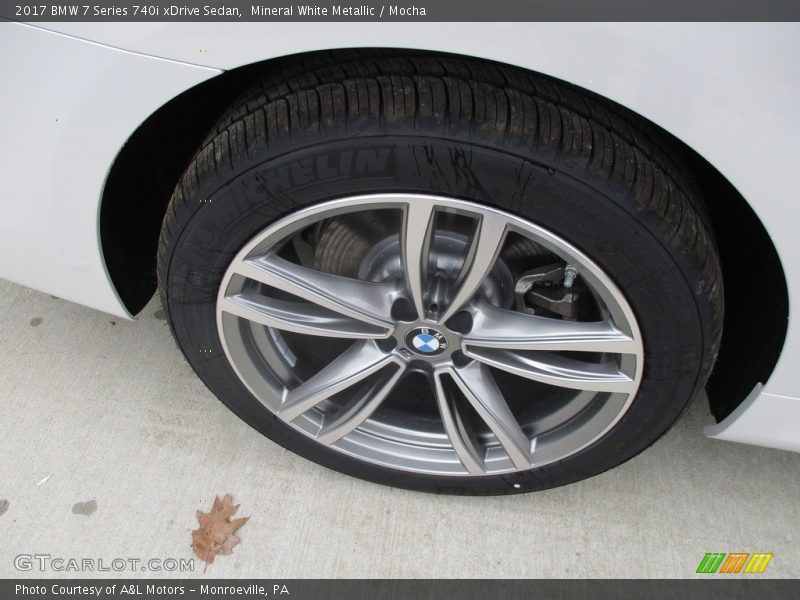 Mineral White Metallic / Mocha 2017 BMW 7 Series 740i xDrive Sedan
