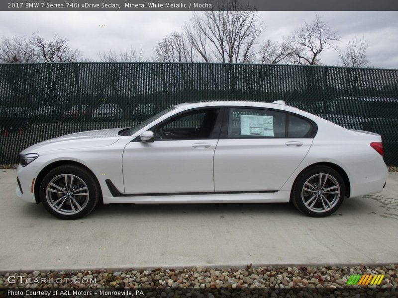 Mineral White Metallic / Mocha 2017 BMW 7 Series 740i xDrive Sedan