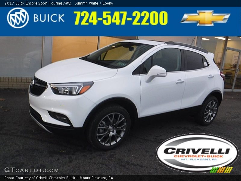 Summit White / Ebony 2017 Buick Encore Sport Touring AWD