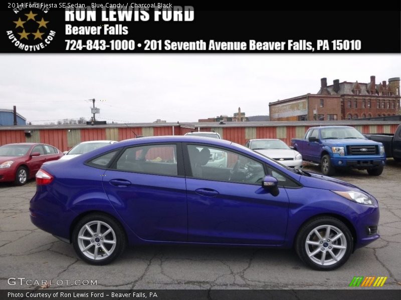 Blue Candy / Charcoal Black 2014 Ford Fiesta SE Sedan