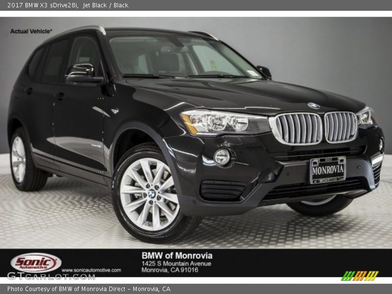 Jet Black / Black 2017 BMW X3 sDrive28i