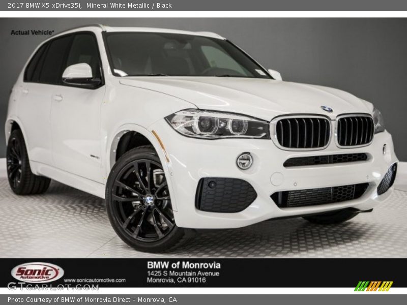 Mineral White Metallic / Black 2017 BMW X5 xDrive35i