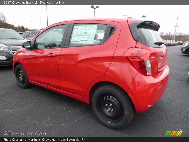 Red Hot / Jet Black 2017 Chevrolet Spark LS