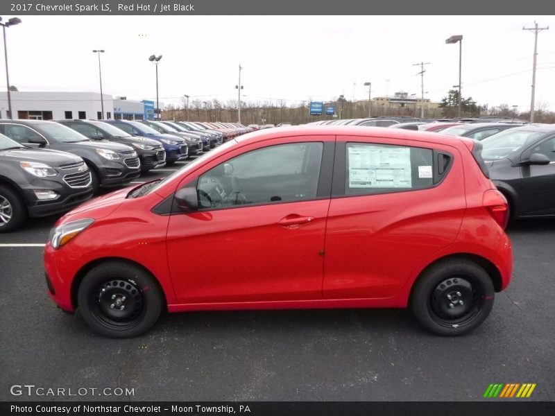 Red Hot / Jet Black 2017 Chevrolet Spark LS