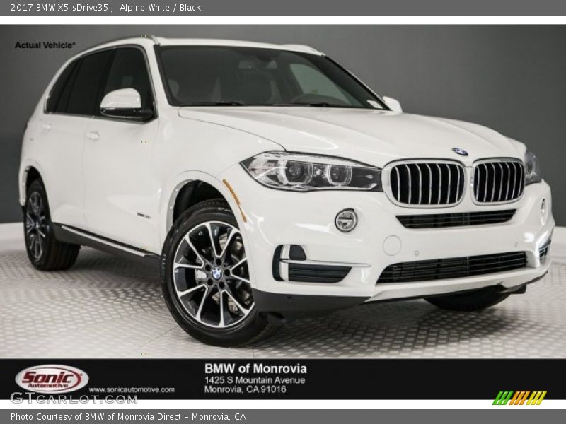 Alpine White / Black 2017 BMW X5 sDrive35i