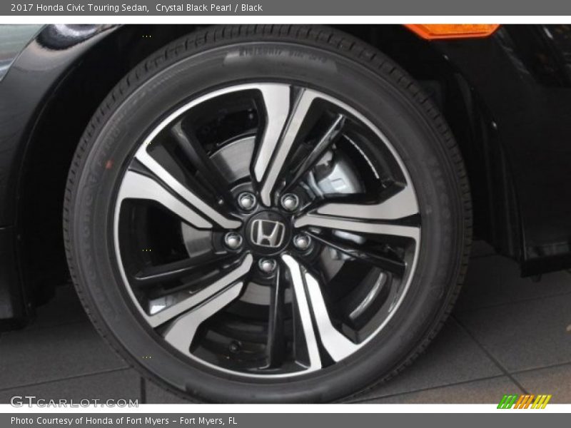 Crystal Black Pearl / Black 2017 Honda Civic Touring Sedan