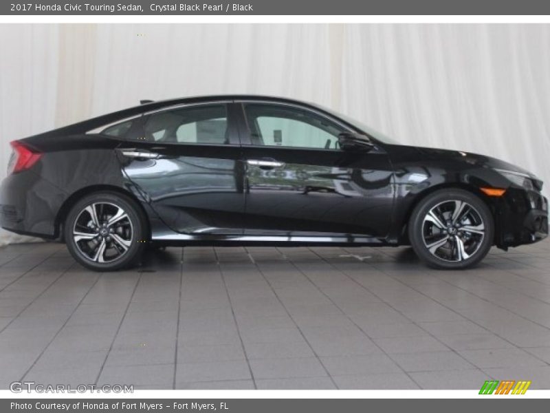 Crystal Black Pearl / Black 2017 Honda Civic Touring Sedan