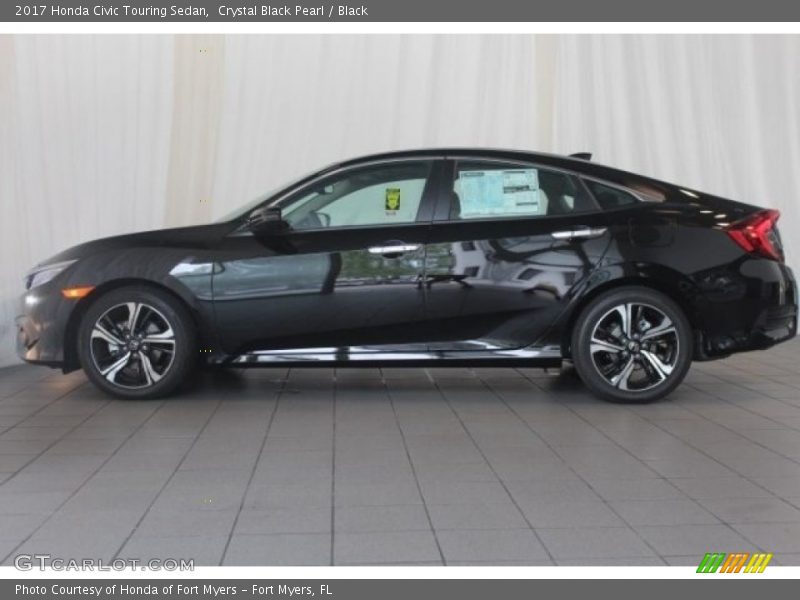 Crystal Black Pearl / Black 2017 Honda Civic Touring Sedan