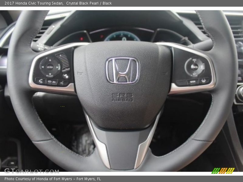 Crystal Black Pearl / Black 2017 Honda Civic Touring Sedan