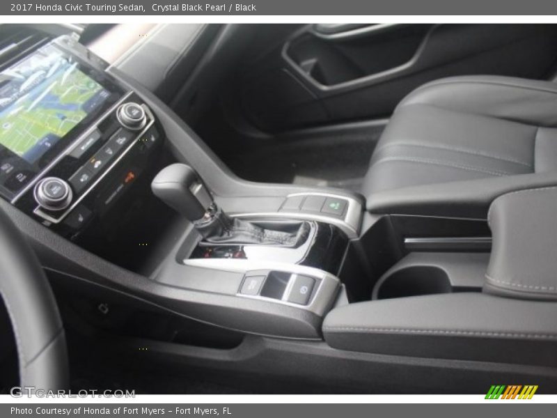 Crystal Black Pearl / Black 2017 Honda Civic Touring Sedan