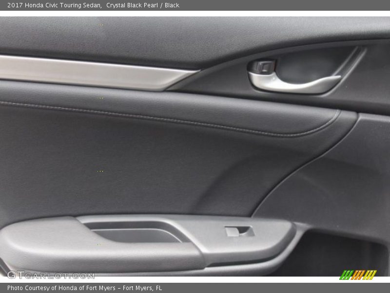 Crystal Black Pearl / Black 2017 Honda Civic Touring Sedan