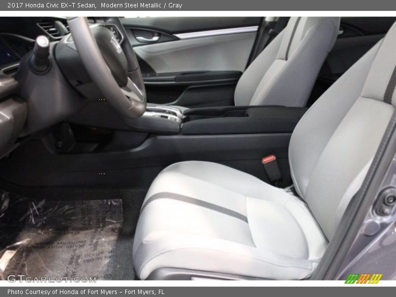 Modern Steel Metallic / Gray 2017 Honda Civic EX-T Sedan