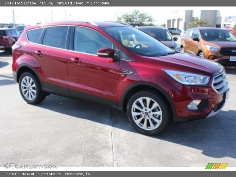 Ruby Red / Medium Light Stone 2017 Ford Escape Titanium