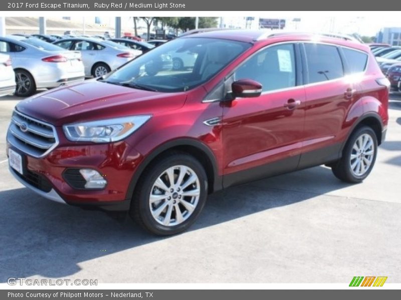 Ruby Red / Medium Light Stone 2017 Ford Escape Titanium