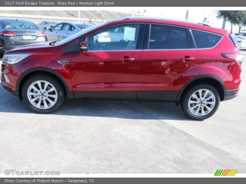 Ruby Red / Medium Light Stone 2017 Ford Escape Titanium