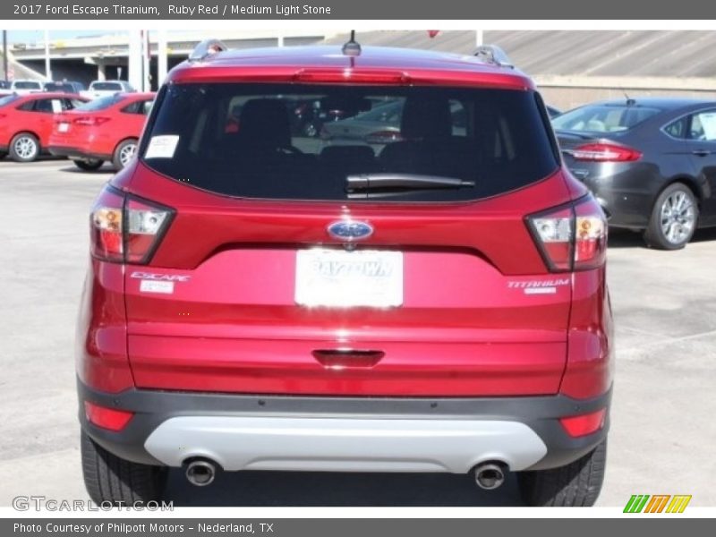 Ruby Red / Medium Light Stone 2017 Ford Escape Titanium