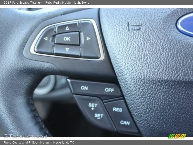 Ruby Red / Medium Light Stone 2017 Ford Escape Titanium