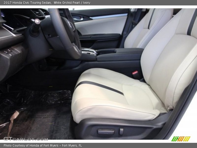 White Orchid Pearl / Ivory 2017 Honda Civic Touring Sedan