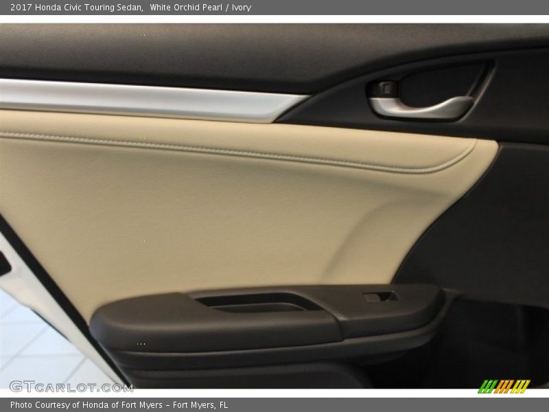 White Orchid Pearl / Ivory 2017 Honda Civic Touring Sedan