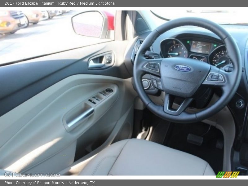 Ruby Red / Medium Light Stone 2017 Ford Escape Titanium
