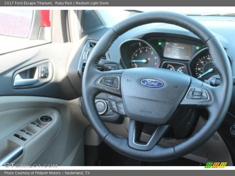 Ruby Red / Medium Light Stone 2017 Ford Escape Titanium